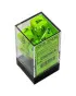 Kockice Chessex - Vortex - Bright Green & Black - Count up & Down D20 