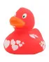 Lilalu Patkica - Red Duck With White Hearts - Rubber Duck 