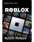 Roblox Gift Card 4000 Robux  - Digital Code 