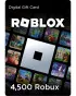 Roblox Gift Card 4500 Robux  - Digital Code 
