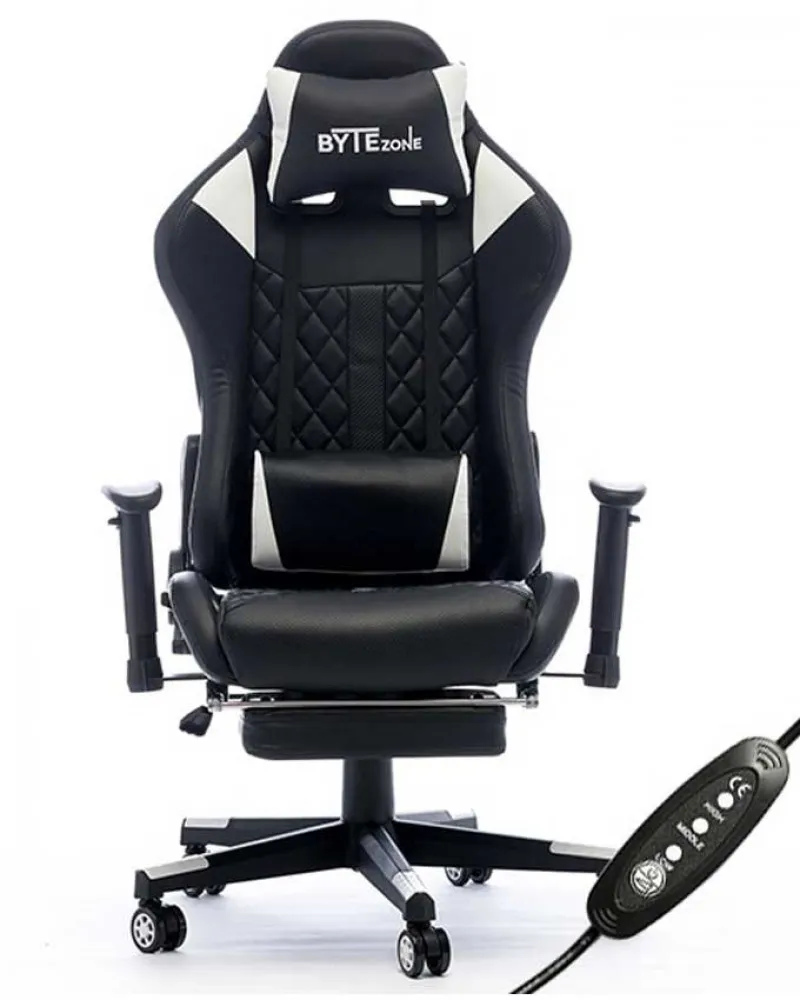 Gaming stolica Bytezone Carbon Crno/Bela 