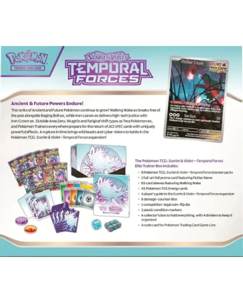 Board Game - Pokemon - Scarlet & Violet - Temporal Forces - Elite Trainer Box 