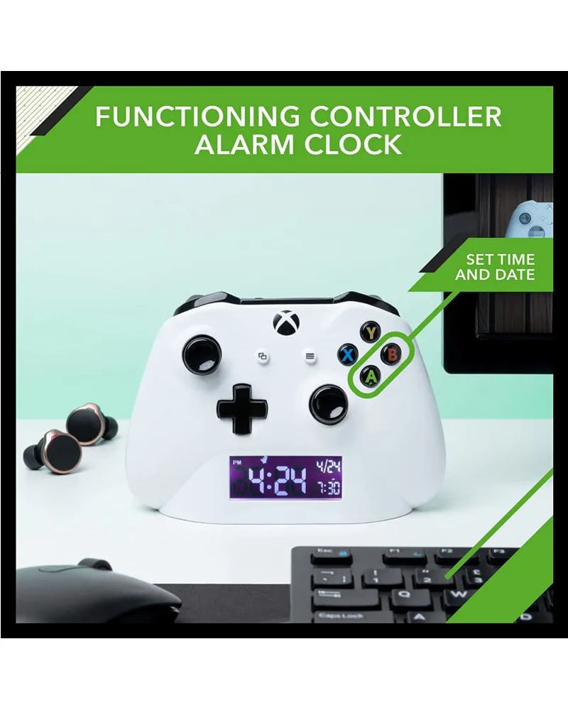Sat Paladone kontroler XBOX - Alarm Clock - White 
