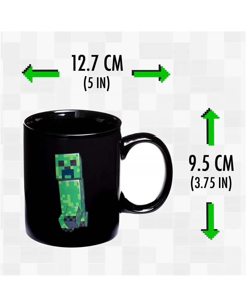 Šolja Paladone Minecraft - Creeper - Heat Change Mug 
