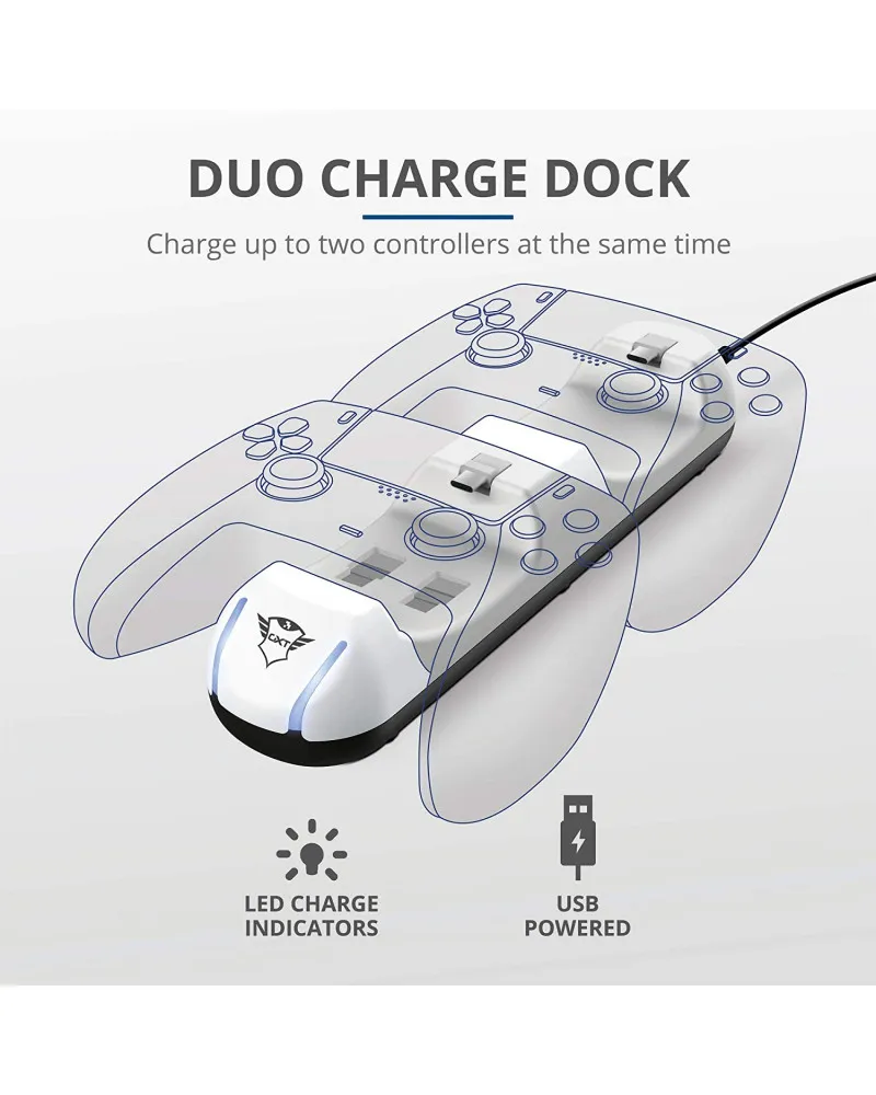 Trust GXT 251 Duo Charging Dock PS5 
