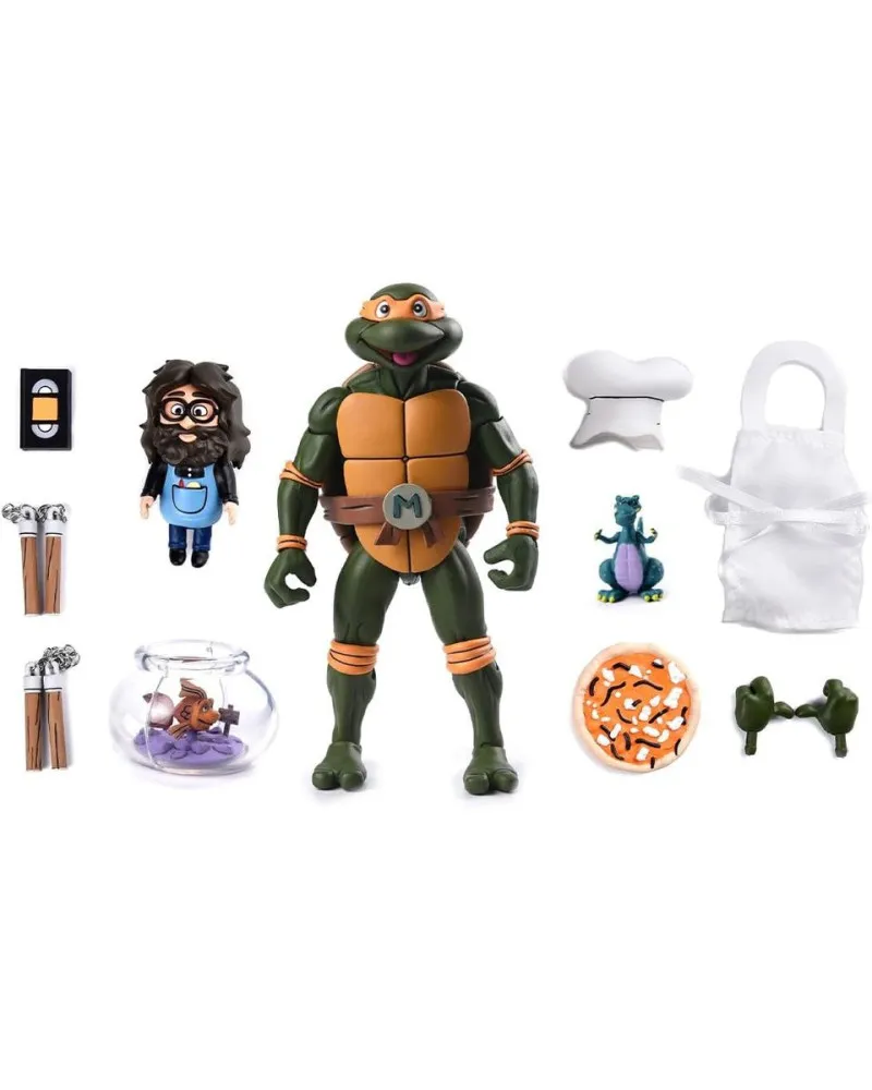 Action Figure Teenage Mutant Ninja - Ultimate Michelangelo Is a Party Dude VHS Style 