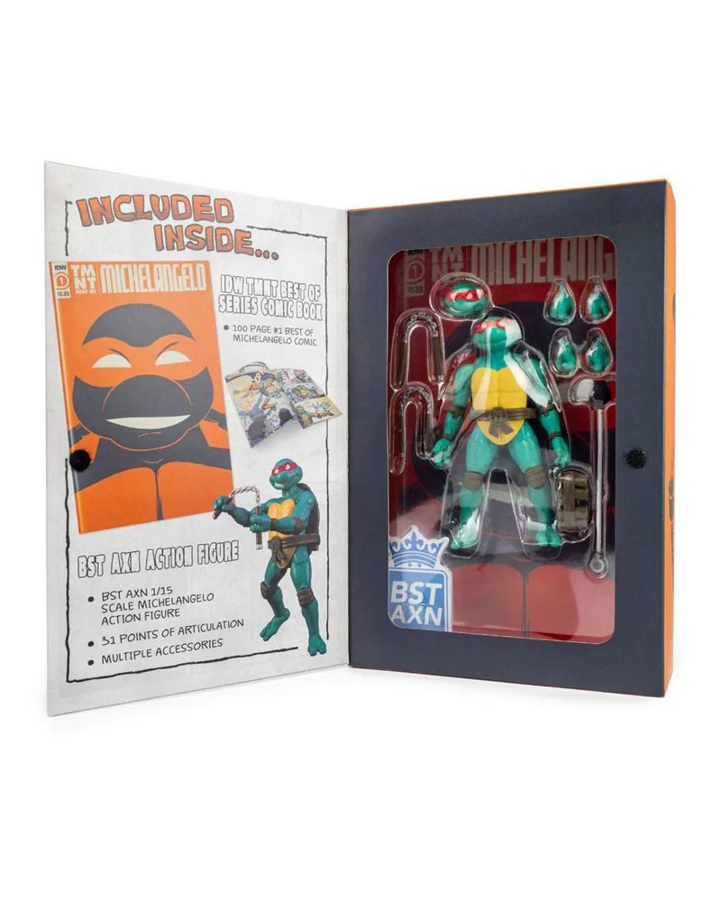 Action Figure Teenage Mutant Ninja Turtles BST AXN x IDW - Michelangelo 