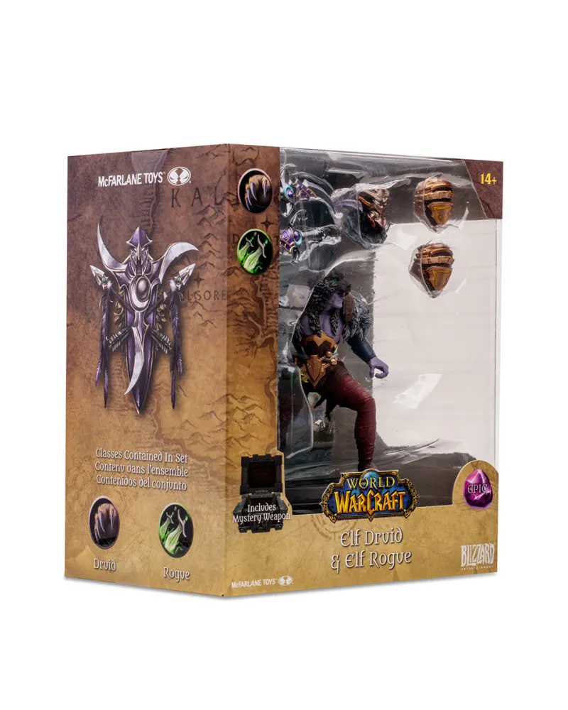 Action Figure World of Warcraft - Elf Druid & Elf Rogue (Epic) 