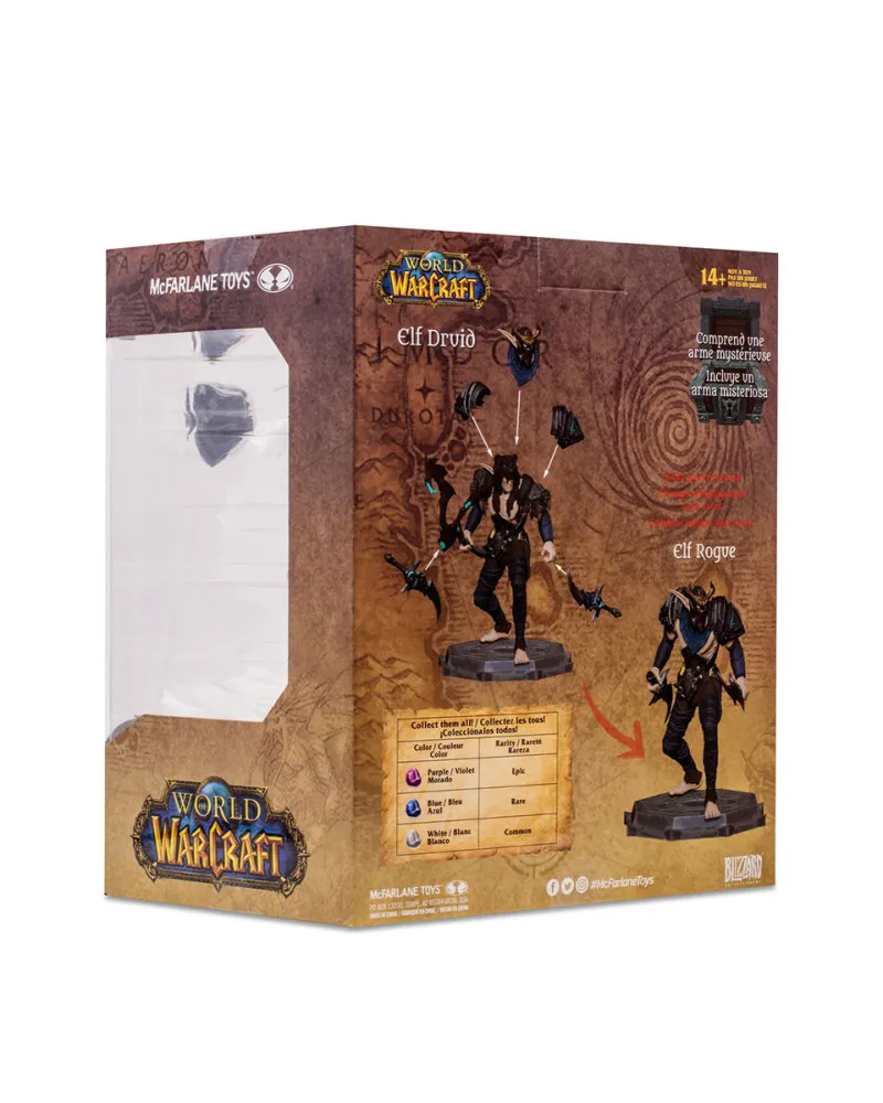 Action Figure World of Warcraft - Elf Druid & Elf Rogue (Rare) 