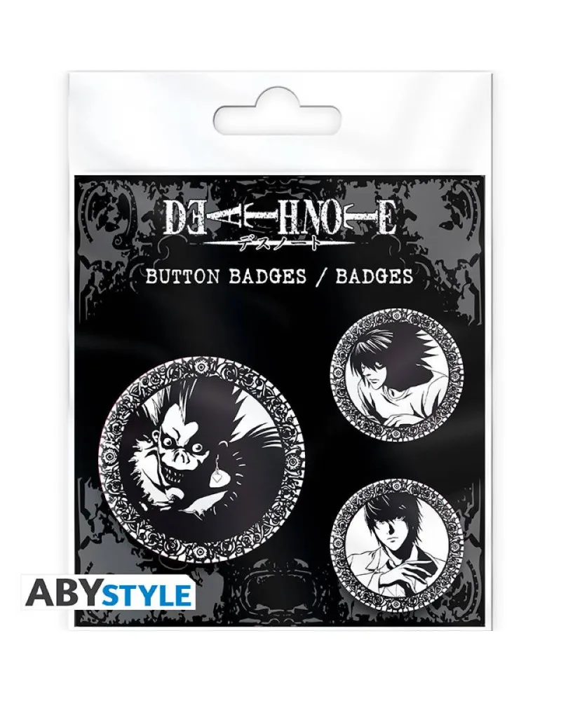 Badge AbyStyle - Death Note - Light, L, Ryuk - Badge Pack 