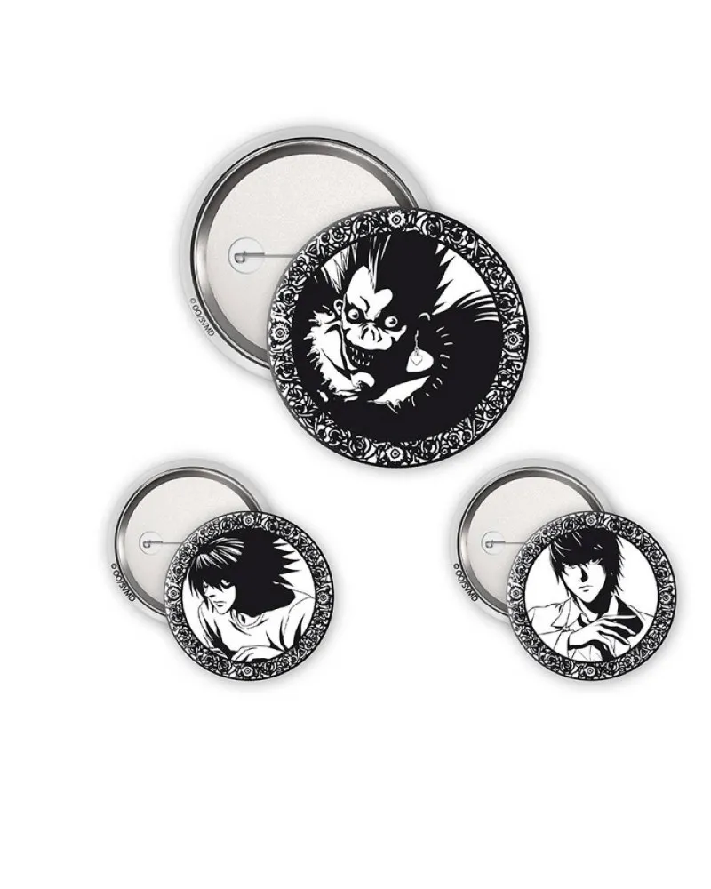 Badge AbyStyle - Death Note - Light, L, Ryuk - Badge Pack 
