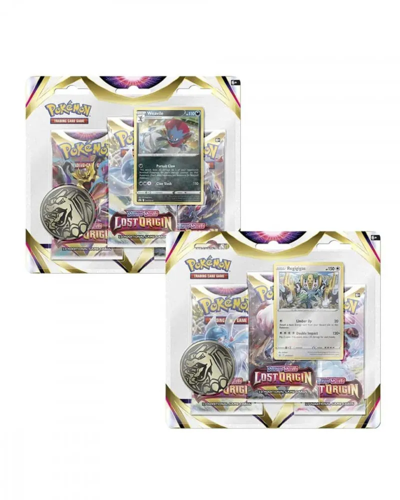 Board Game - Pokemon Sword & Shield - Lost Origin Blister Booster 3-Pack 