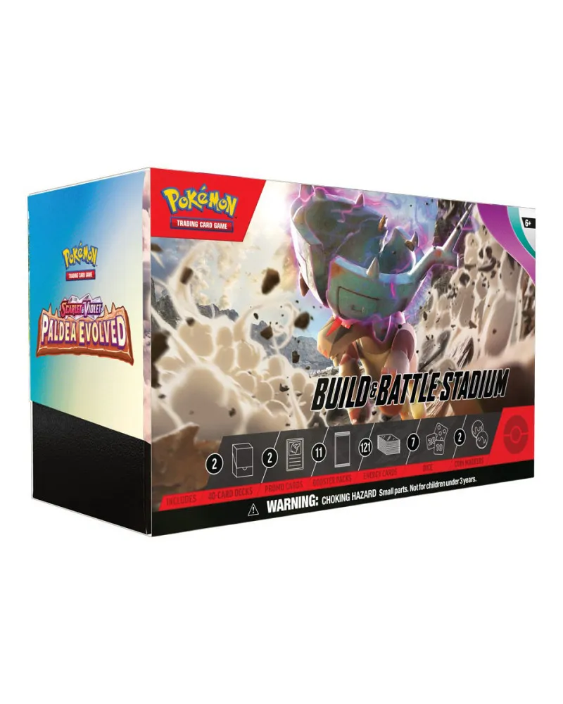 Board Game - Pokemon - TCG Scarlet & Violet - Paldea Evolved - Build Battle Stadium Box 