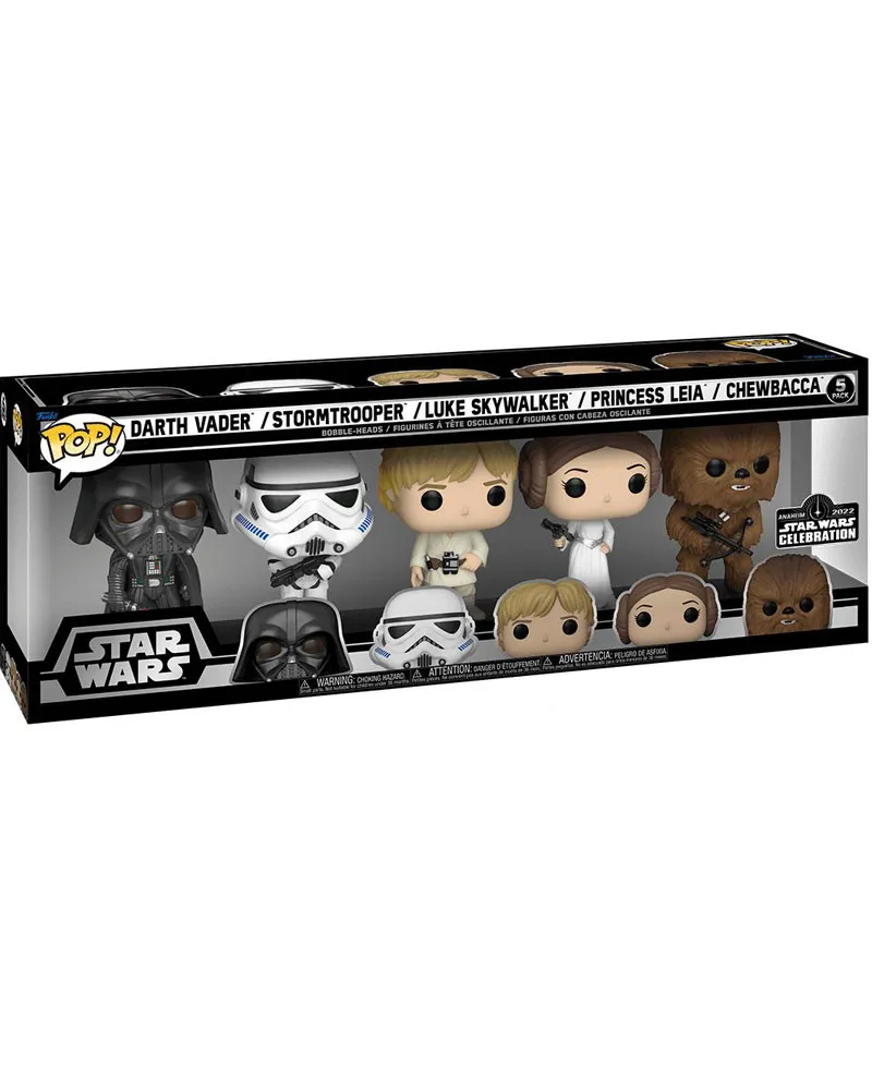 Bobble Figure 5-Pack POP! - Star Wars - Darth Vader / Stormtrooper / Luke Skywalker / Princess Leia / Chewbacca 