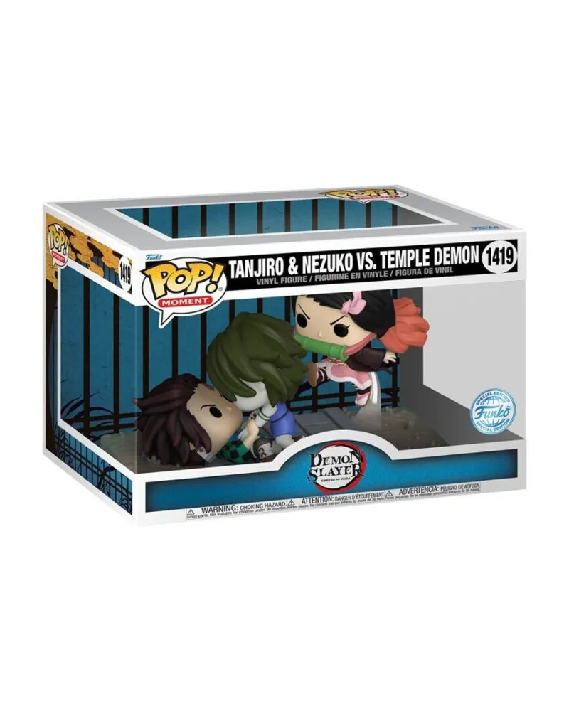 Bobble Figure Anime - Demon Slayer Kimetsu no Yaiba POP! - Tanjiro & Nezuko vs. Temple Demon 