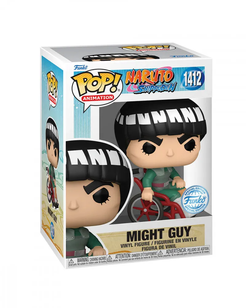 Bobble Figure Anime - Naruto Shippuden POP! - Might Guy (White Chrome) 