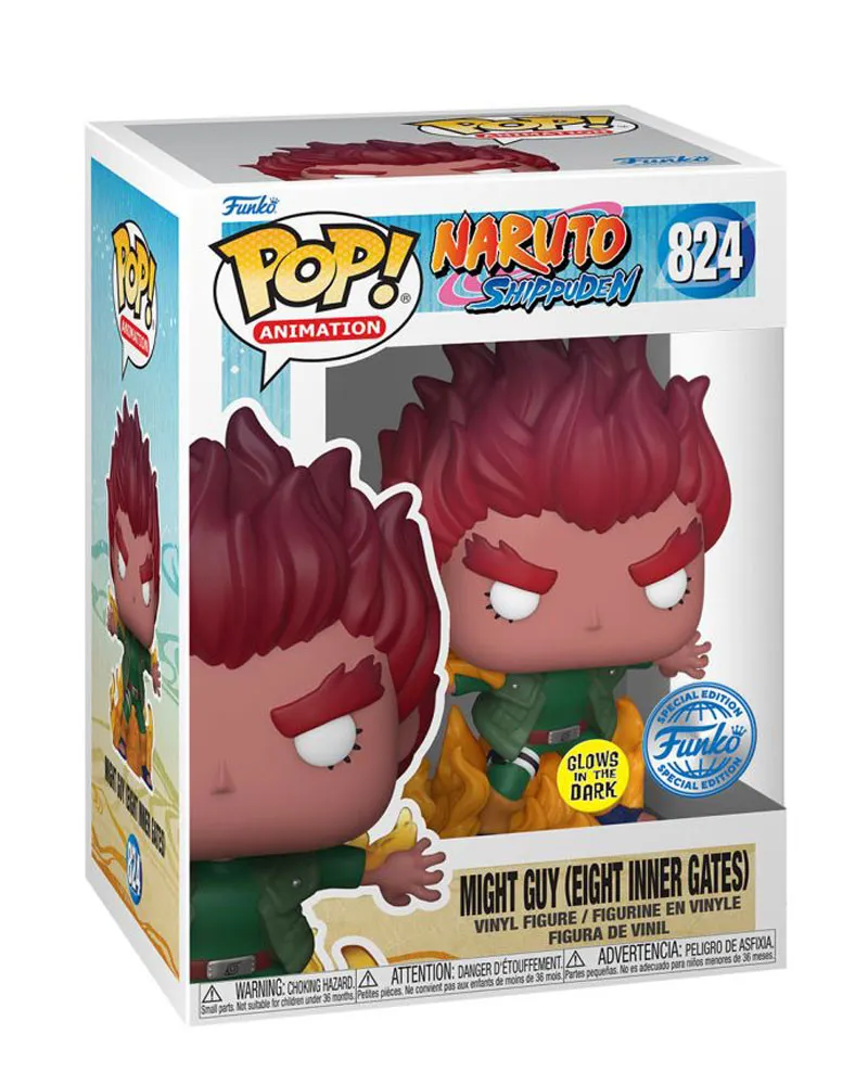 Bobble Figure Anime - Naruto Shippuden POP! - Mighty Guy (Eight Inner Gates) - Glows in the Dark 