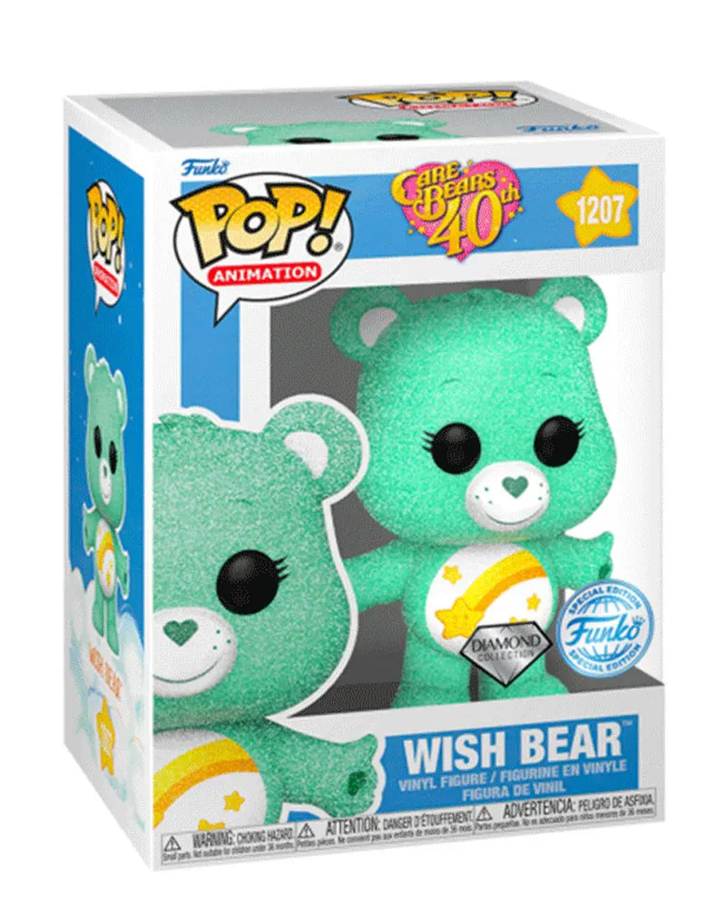 Bobble Figure Animation - Care Bears 40th Anniversary POP! - Wish Bear - Diamond Collection 