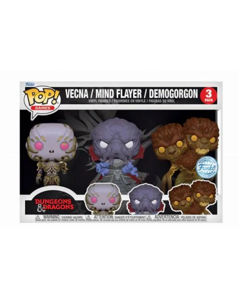 Bobble Figure Dungeons & Dragons POP! 3-Pack - Vecna / Mind Flayer / Demogorgon 