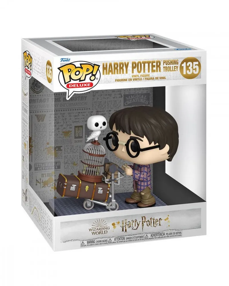 Bobble Figure Harry Potter POP! - Harry Pushing Trolley 