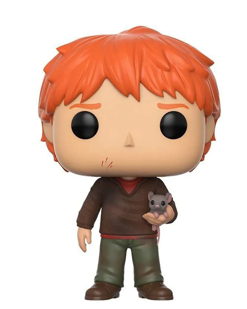 Bobble Figure Harry Potter POP! - Ron Weasley with Scabbers 