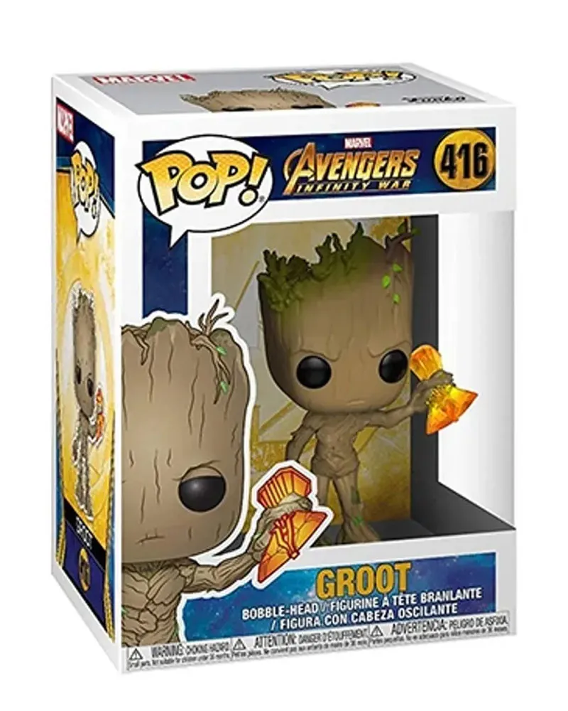 Bobble Figure Marvel - Avengers Infinity War POP! - Groot with Stormbreaker 