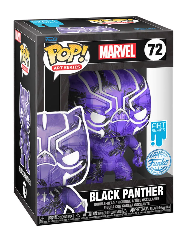 Bobble Figure Marvel - Black Panther POP! Art Series - Black Panther 