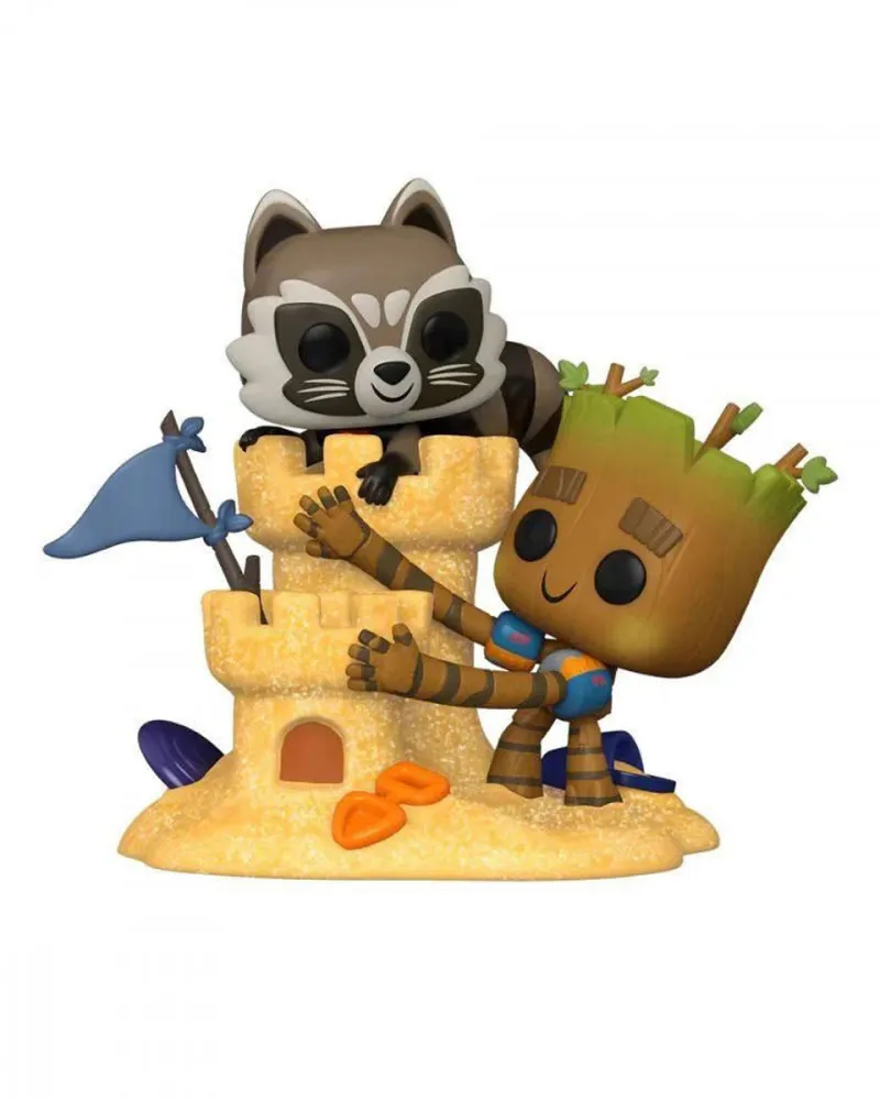 Bobble Figure Marvel - Guardians of the Galaxy POP! - Rocket & Groot (Beach Day) - Special Edition 