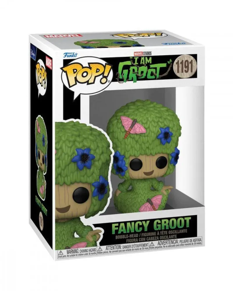 Bobble Figure Marvel - I Am Groot POP! - Fancy Groot (Flocked) - Special Edition 
