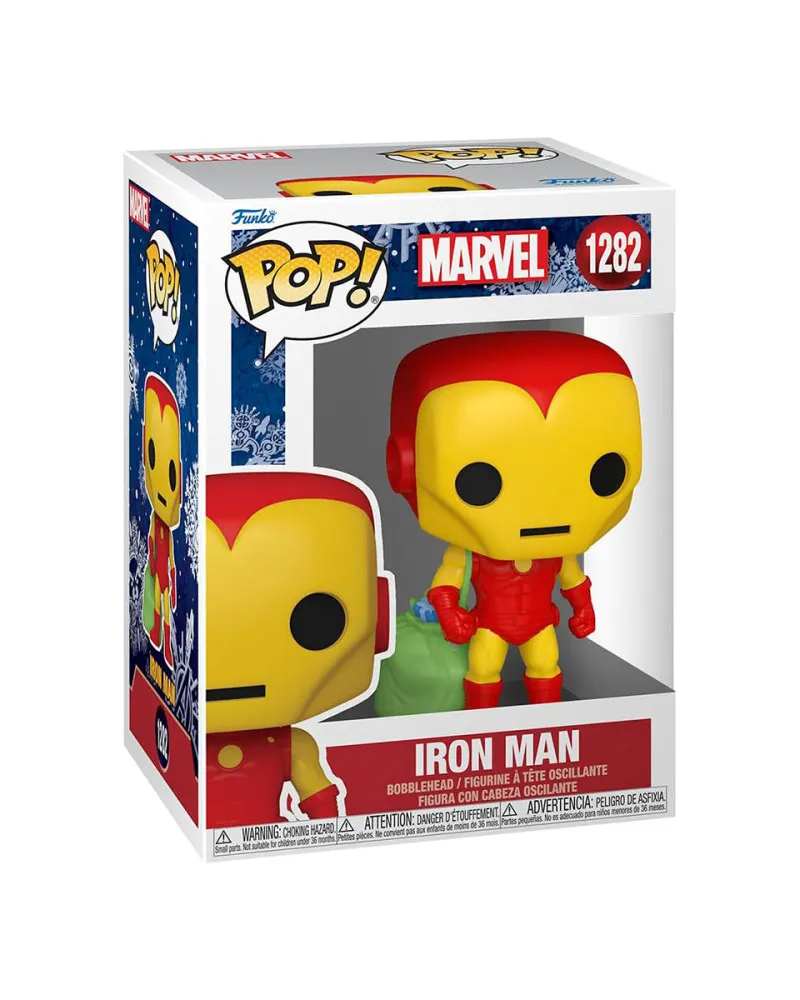 Bobble Figure Marvel POP! - Iron Man with Bag (Holiday) 