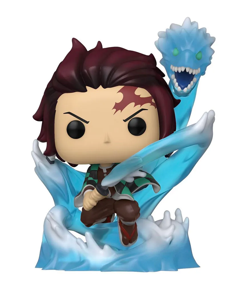 Bobble Figure Anime - Demon Slayer Kimetsu No Yaiba POP! - Tanjiro Kamado with Dragon - Glows in the Dark 