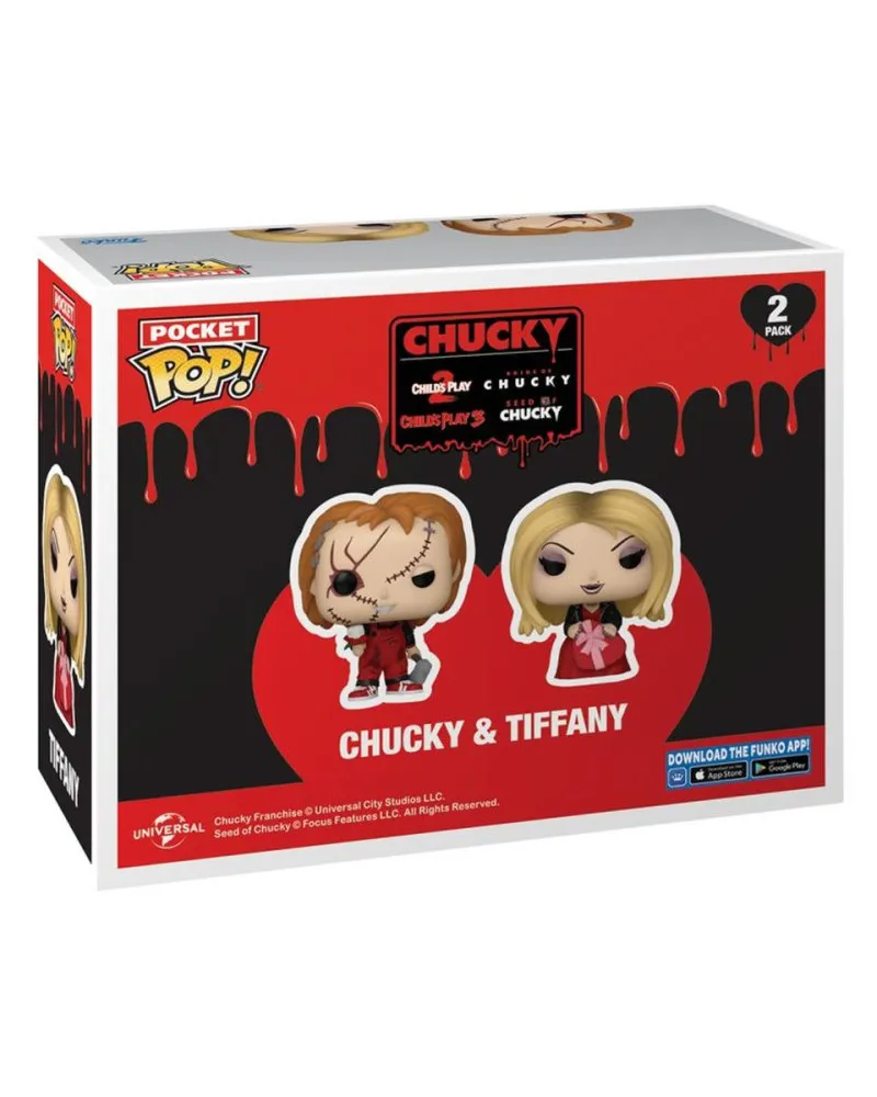 Bobble Figure Pocket - Chucky POP! - Chucky & Tiffany - 2-Pack Valentines 