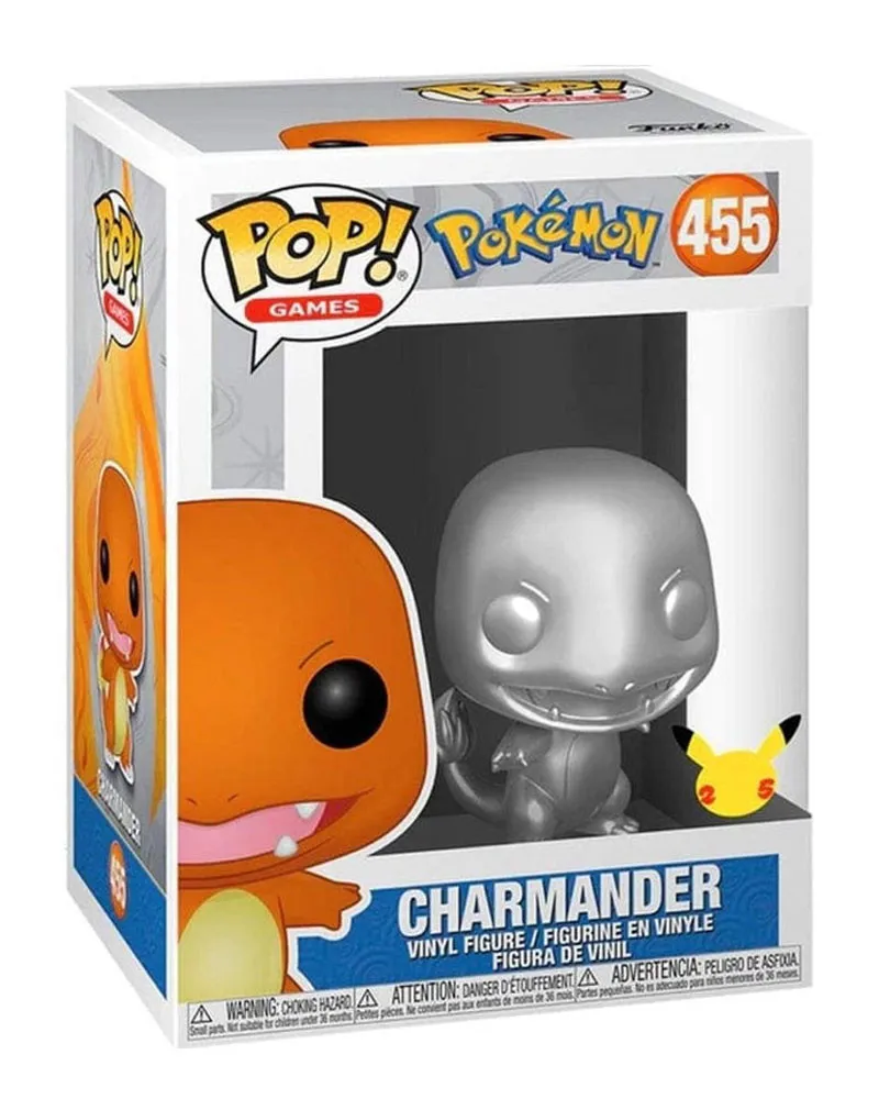 Bobble Figure Pokemon POP! - Charmander - Silver Metallic 
