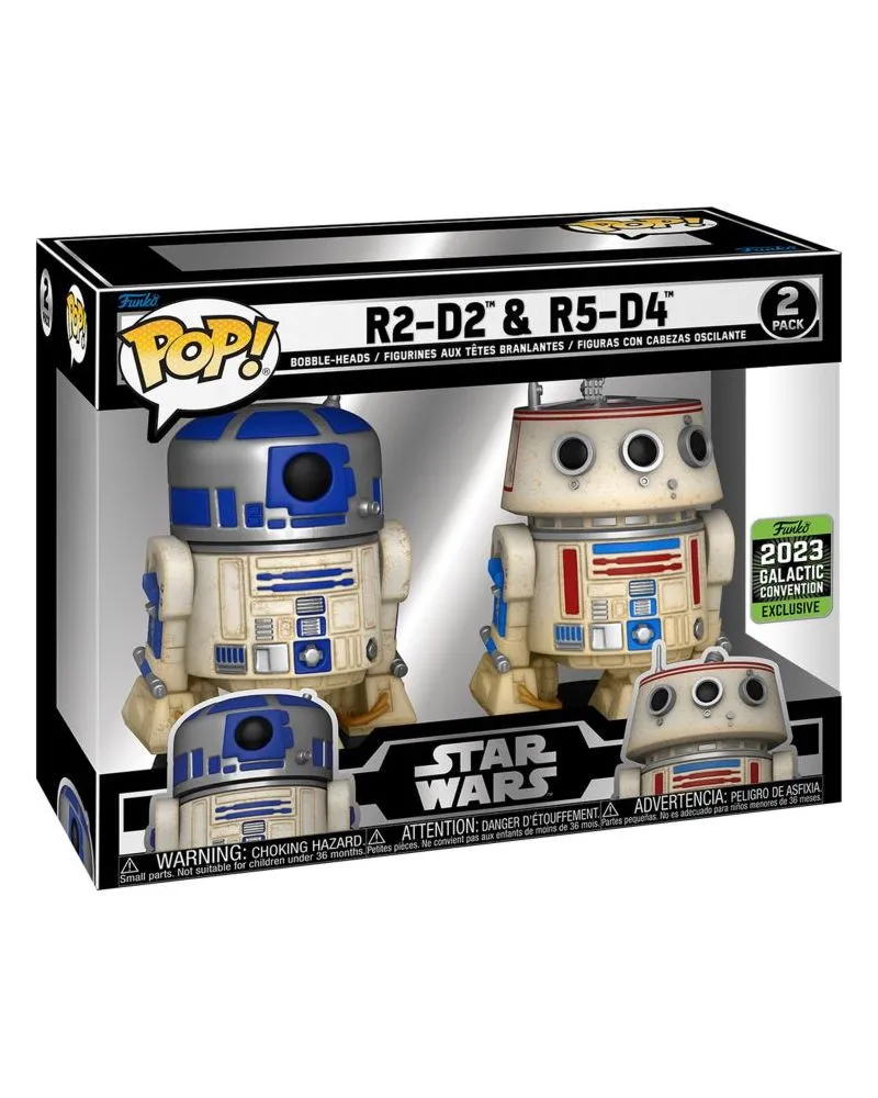 Bobble Figure Star Wars POP! 2-Pack - R2-D2 & R5-D4 - Galactic Convention Exclusive 