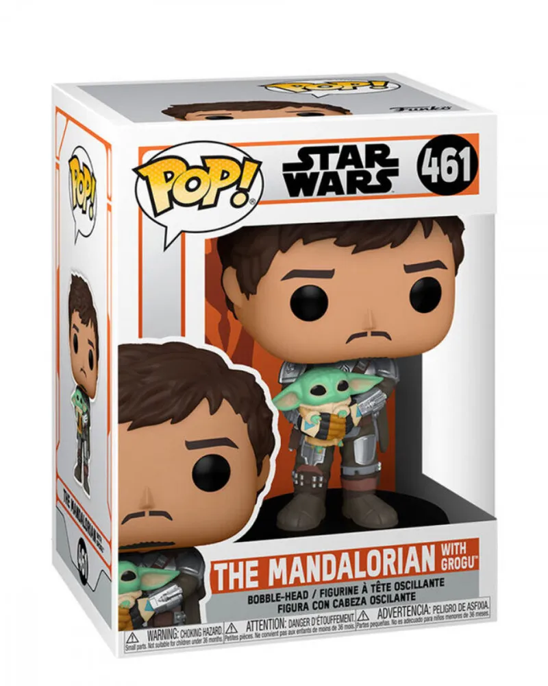 Bobble Figure Star Wars POP! - The Mandalorian With Grogu 