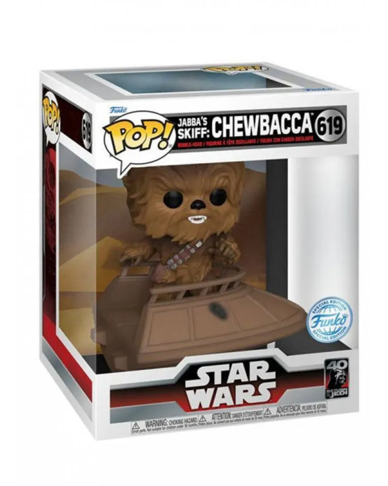Bobble Figure Star Wars - Return of The Jedi POP! Jabba's Skiff - Chewbacca - Special Edition 