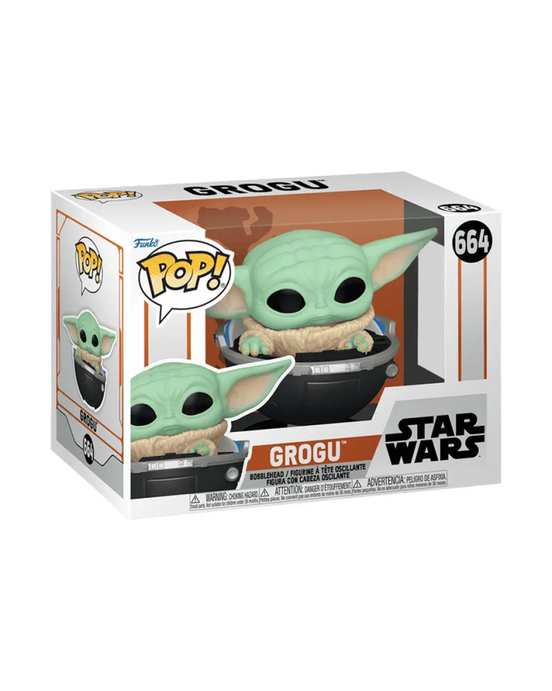 Bobble Figure Star Wars - The Mandalorian POP! -  Grogu in Hovering Pram 