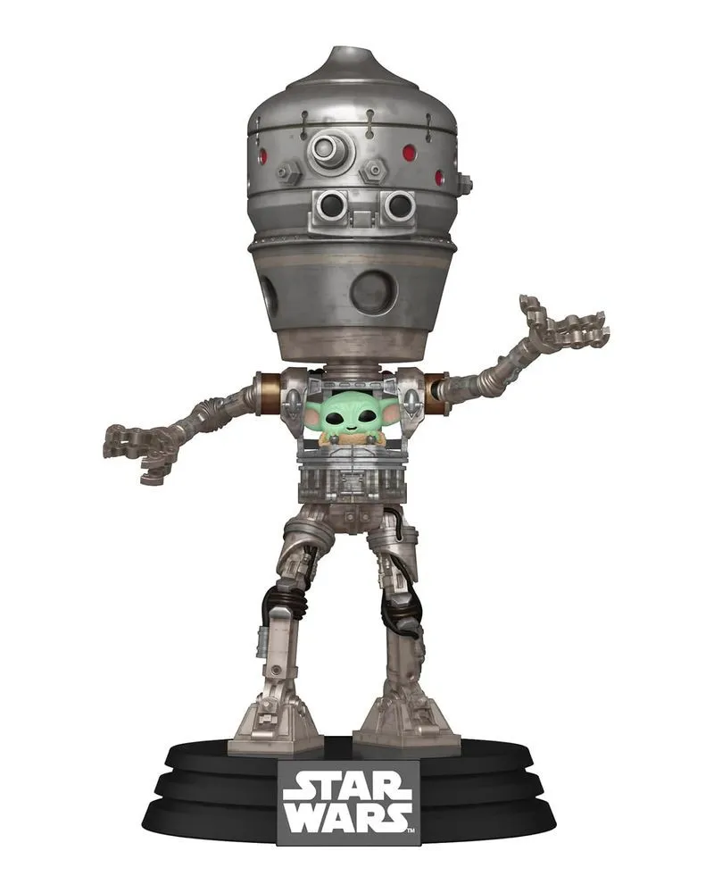 Bobble Figure Star Wars - The Mandalorian POP! - IG-12 with Grogu 