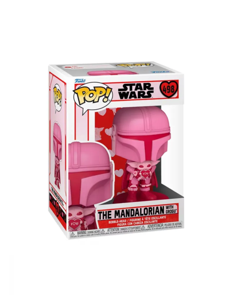 Bobble Figure Star Wars Valentines POP! - The Mandalorian with Grogu - Special Edition 