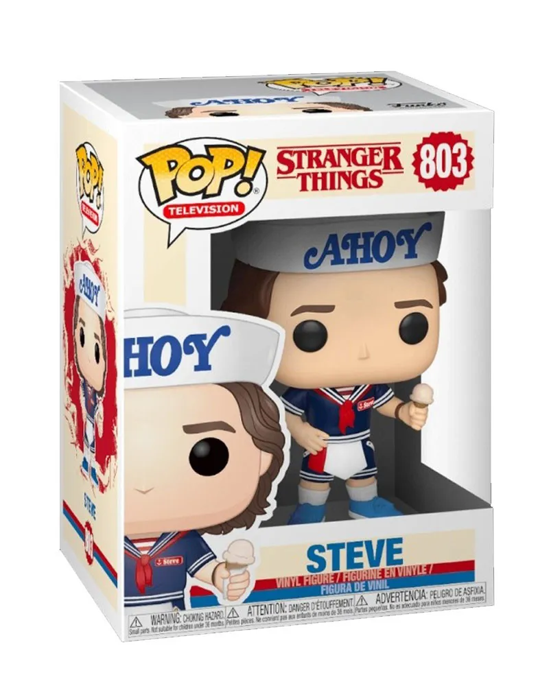 Bobble Figure Stranger Things POP! - Steve with Hat and Ice Cream 