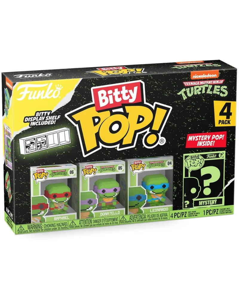 Bobble Figure Teenage Mutant Ninja Turtles Bitty POP! 4-Pack - 8-Bit 