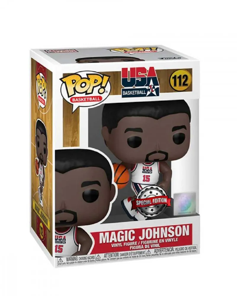 Bobble Figure USA Basketball POP! - Magic Johnson - White - Special Edition 