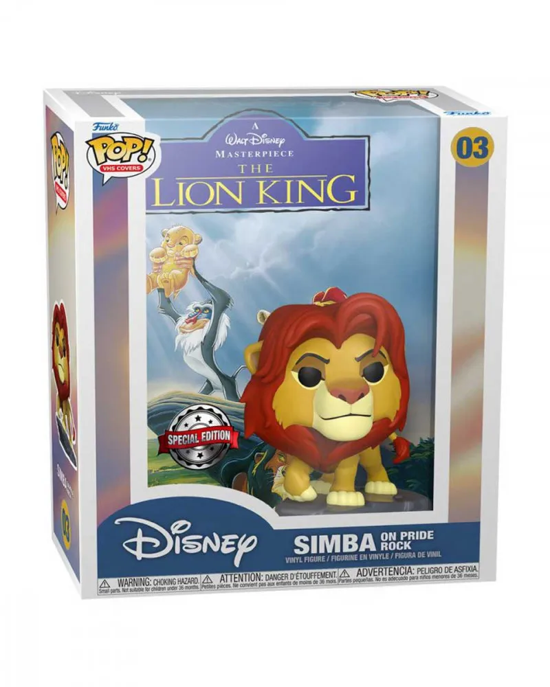 Bobble Figure VHS Covers Disney POP! - The Lion King - Simba on Pride Rock - Special Edition 