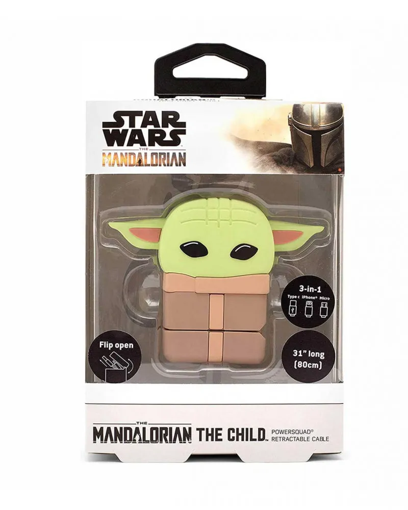 Cable Case PowerSquad Star Wars - The Child - Retractable Cable 3 in 1 