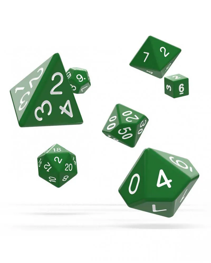 Kockice Oakie Doakie Dice RPG Set Solid - Green (7) 