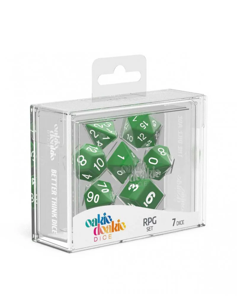 Kockice Oakie Doakie Dice RPG Set Solid - Green (7) 