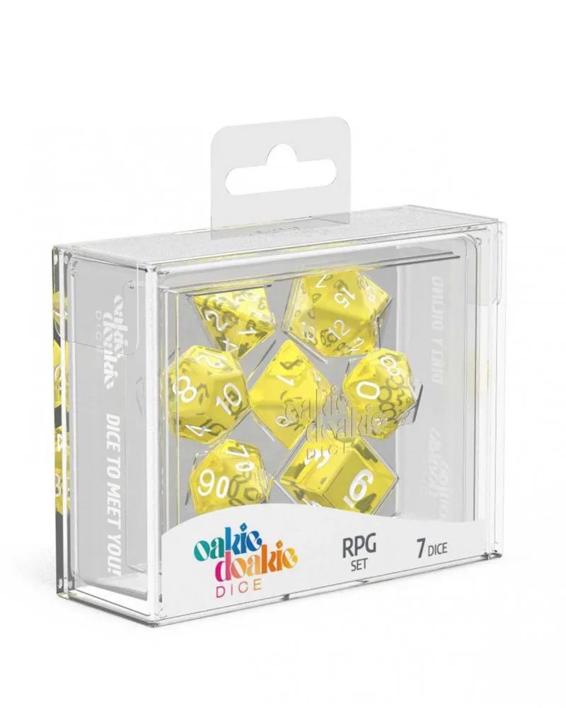 Kockice Oakie Doakie Dice RPG Set Translucent - Yellow (7) 