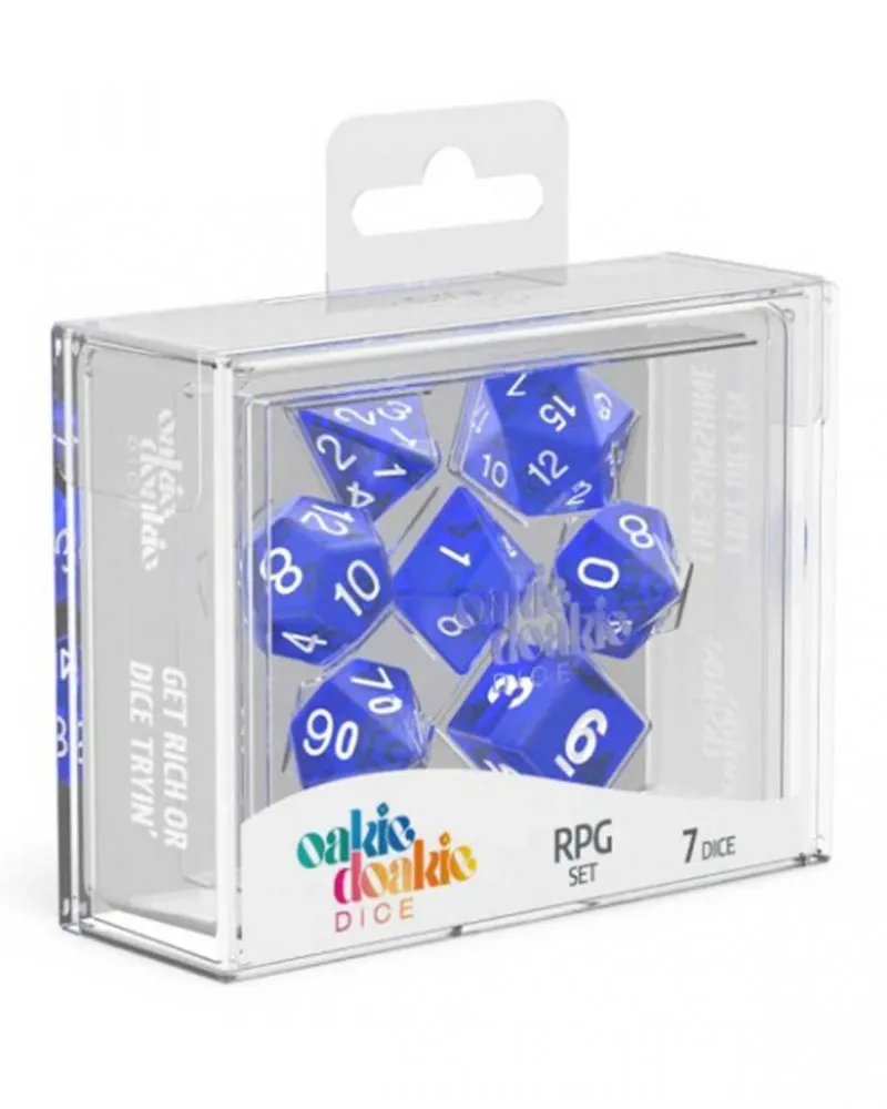 Kockice Oakie Doakie Dice RPG Set Translucent - Blue (7) 