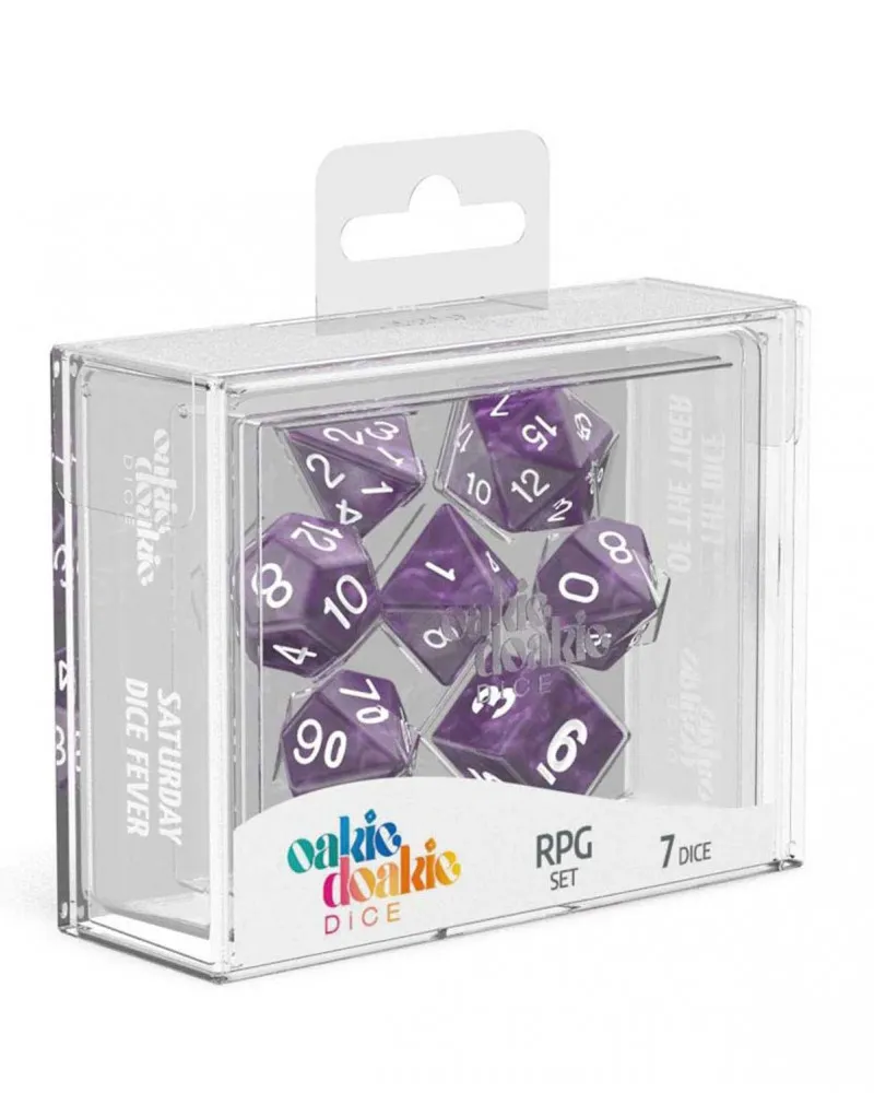 Kockice Oakie Doakie Dice RPG Set Marble - Purple (7) 