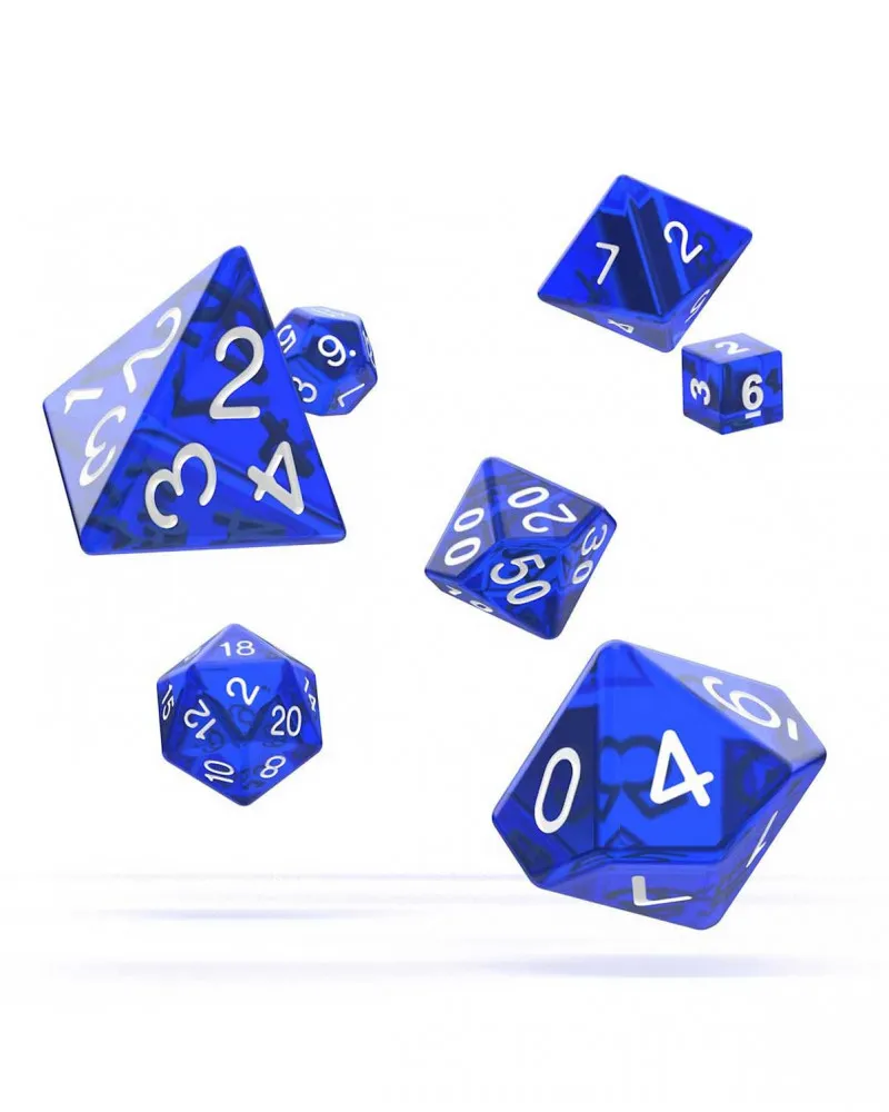 Kockice Oakie Doakie Dice RPG Set Translucent - Blue (7) 